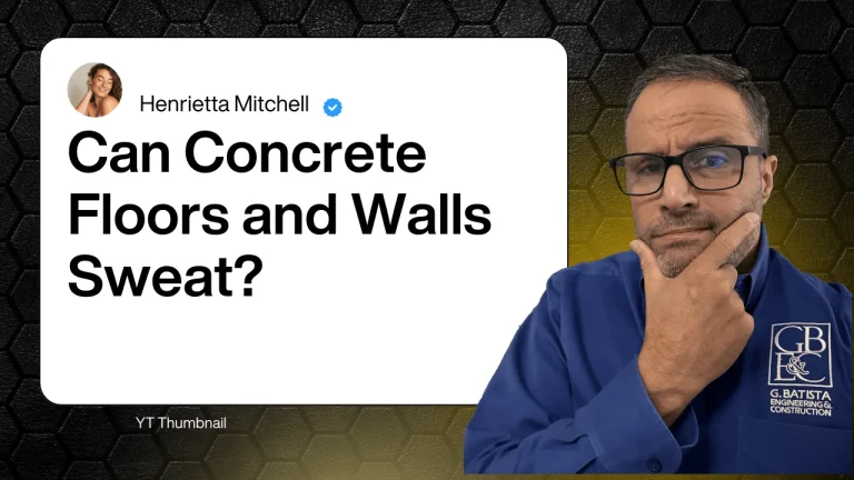 Can Concrete Floors and Walls sweat? (Video)