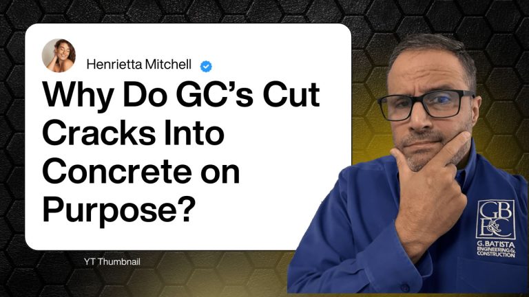 Why Do GC’s Cut Cracks into Concrete on Purpose? (Video)